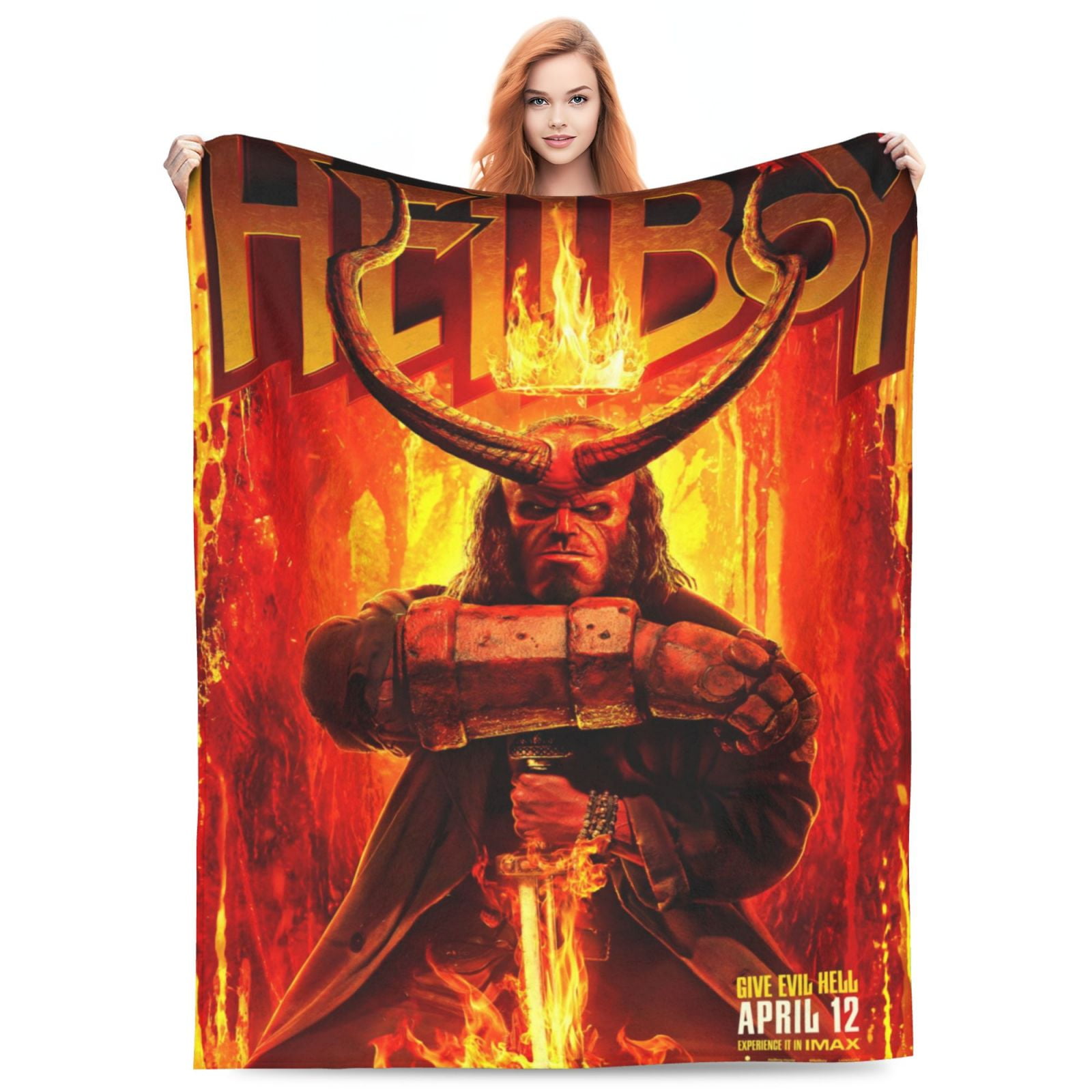 Hellboy Throw Blanket Couch Bed Sofa Soft Lightweight Warm Cozy Flannel ...