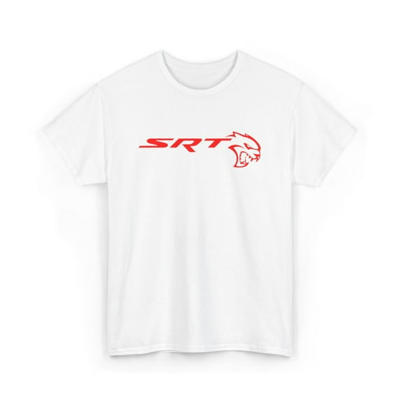 Hellcat Charger SRT Super Performance Auto T Shirt Black White Navy Tee - White / L