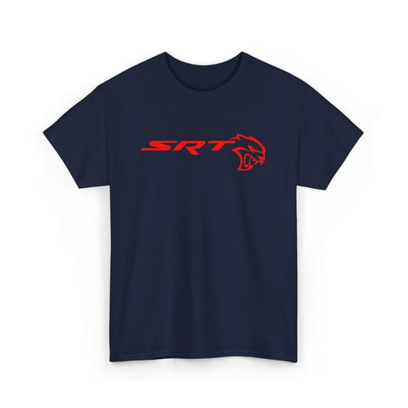 Hellcat Charger SRT Super Performance Auto T Shirt Black White Navy Tee - Navy / 3XL