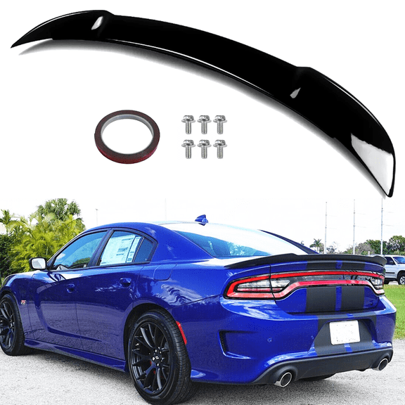 Hellcat Style SRT Rear Spoiler Wing Gloss Black For 2011-2023 Dodge Charger