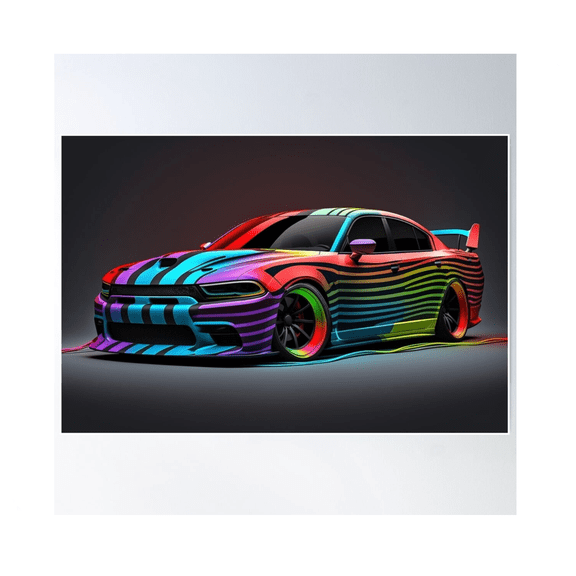 Hellcat Widebody Car Poster Wall Art Home Decor Office Wall Art