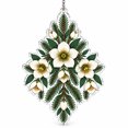 Halabore Hellebore Fir Teardrop Acrylic Suncatcher Ornament for Porch Winter ...