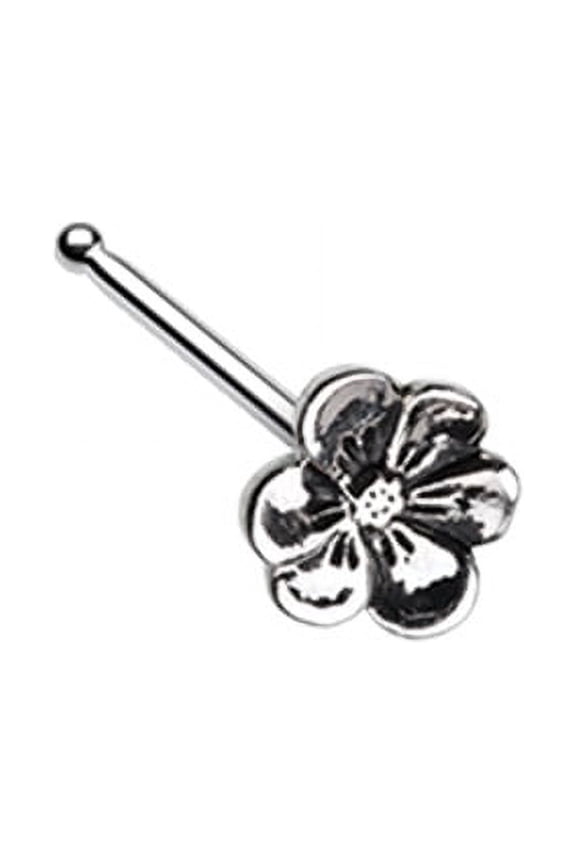 Hellebore Floral Nose Stud Ring