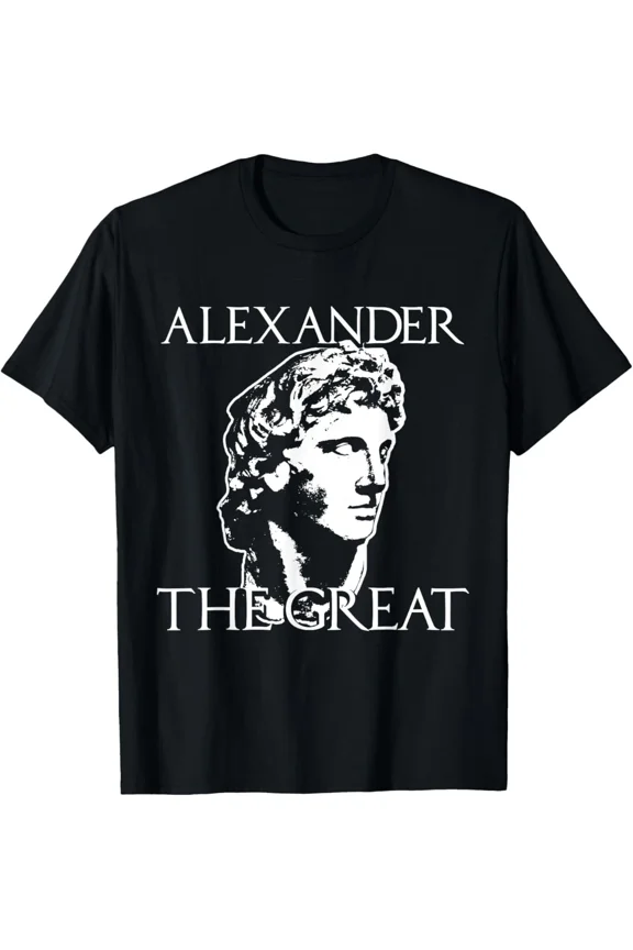 Hellenic Legend Alexander Retro Greek Warrior Heritage Graphic Unisex T-Shirt, up to size 5XL