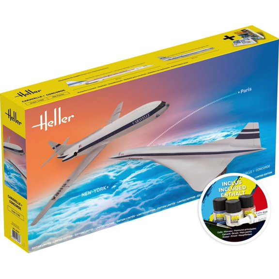 Heller - 1/100 STARTER KIT CARAVELLE + CONCORDE (9/23) *