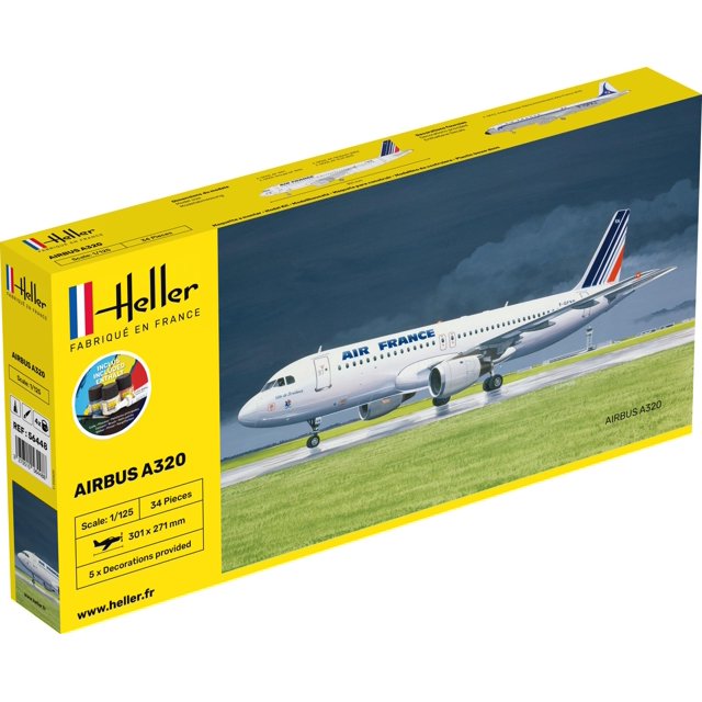 Heller Model Airplane Starter Kit Airbus A320 Air France