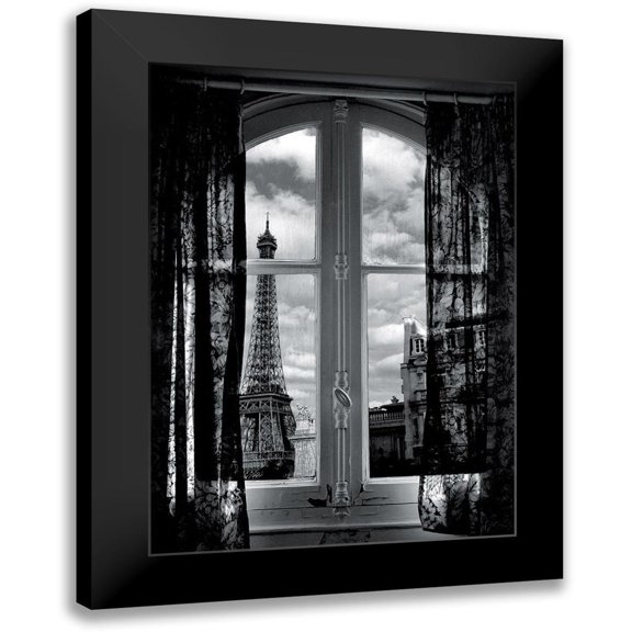 Hellerdani, Mauricio 11x14 Black Modern Framed Museum Art Print Titled - Fenetre sur Paris