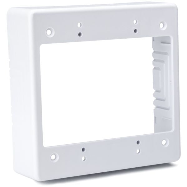 TSRW-JBD Dual Gang Junction Box, PVC, White by Hellermann Tyton