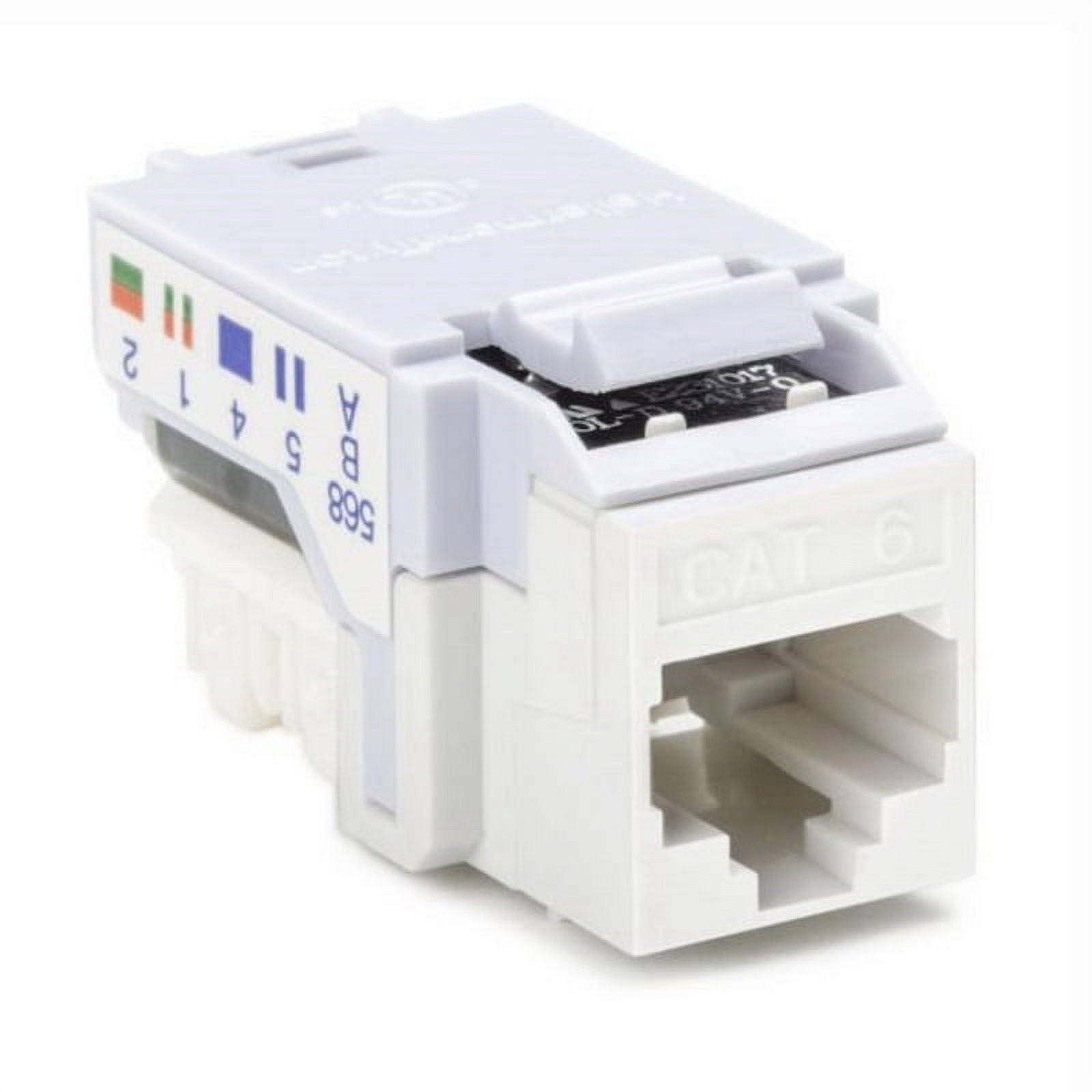 Lutron Rj45 Inserts HellermannTyton CAT6 RJ45 Insert - White - Walmart.com
