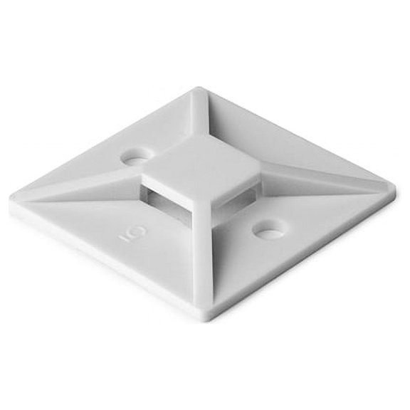 HellermannTyton MB3A10C2 4-Way Cable Tie Mounting Base, White