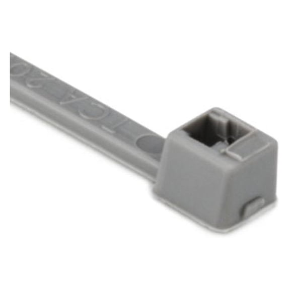 HellermannTyton T18R8M4 Standard Cable Tie, 4" Long, UL Rated, 18lb Tensile Strength, PA66, Gray, 1000/pkg