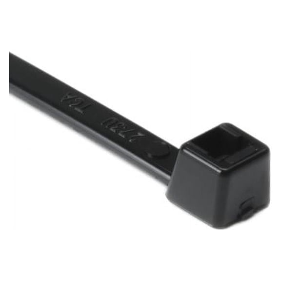 HellermannTyton T50I0UVC2 UV Resistant Cable Tie, 12" Long, UL Rated, 50lb Tensile Strength, Black, 100/Pkg
