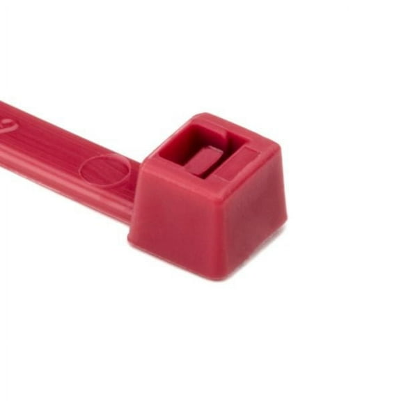 HellermannTyton T50L2C2UL Standard Cable Tie, 15.35" Long, UL Rated, 50lb Tensile Strength, PA66, Red, 100/pkg