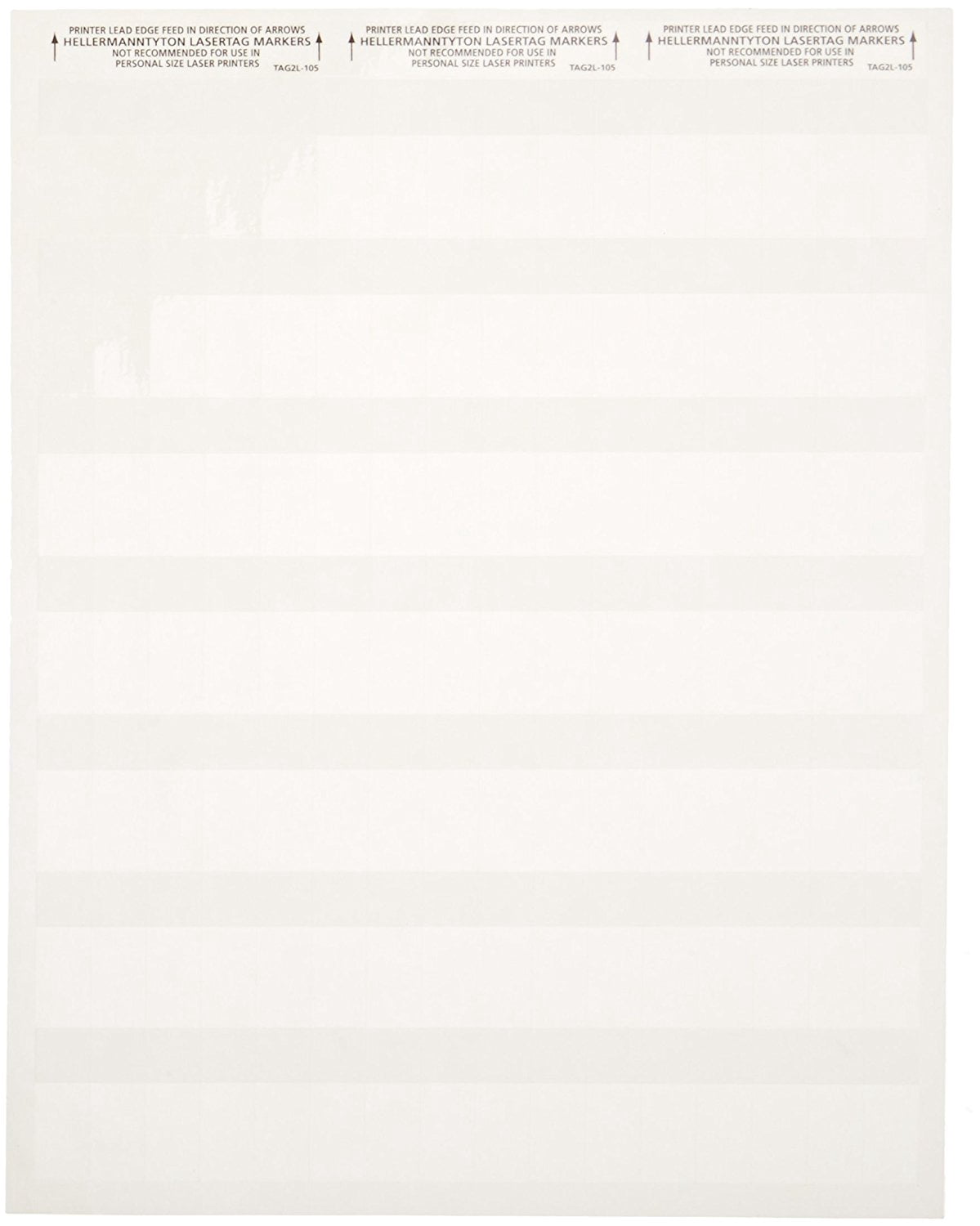 TAG2L-105 Laser Tag Self-Laminating Label.50" X .50" X 1.43", 112 Per Sheet Polyester White Pack Of 5000