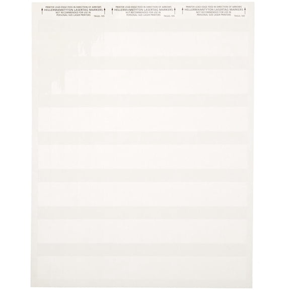 Hellermanntyton TAG2L-105 Laser Tag Self-Laminating Label, .50" X .50" X 1.43", 112 Per Sheet, Polyester, White (Pack of 5000)