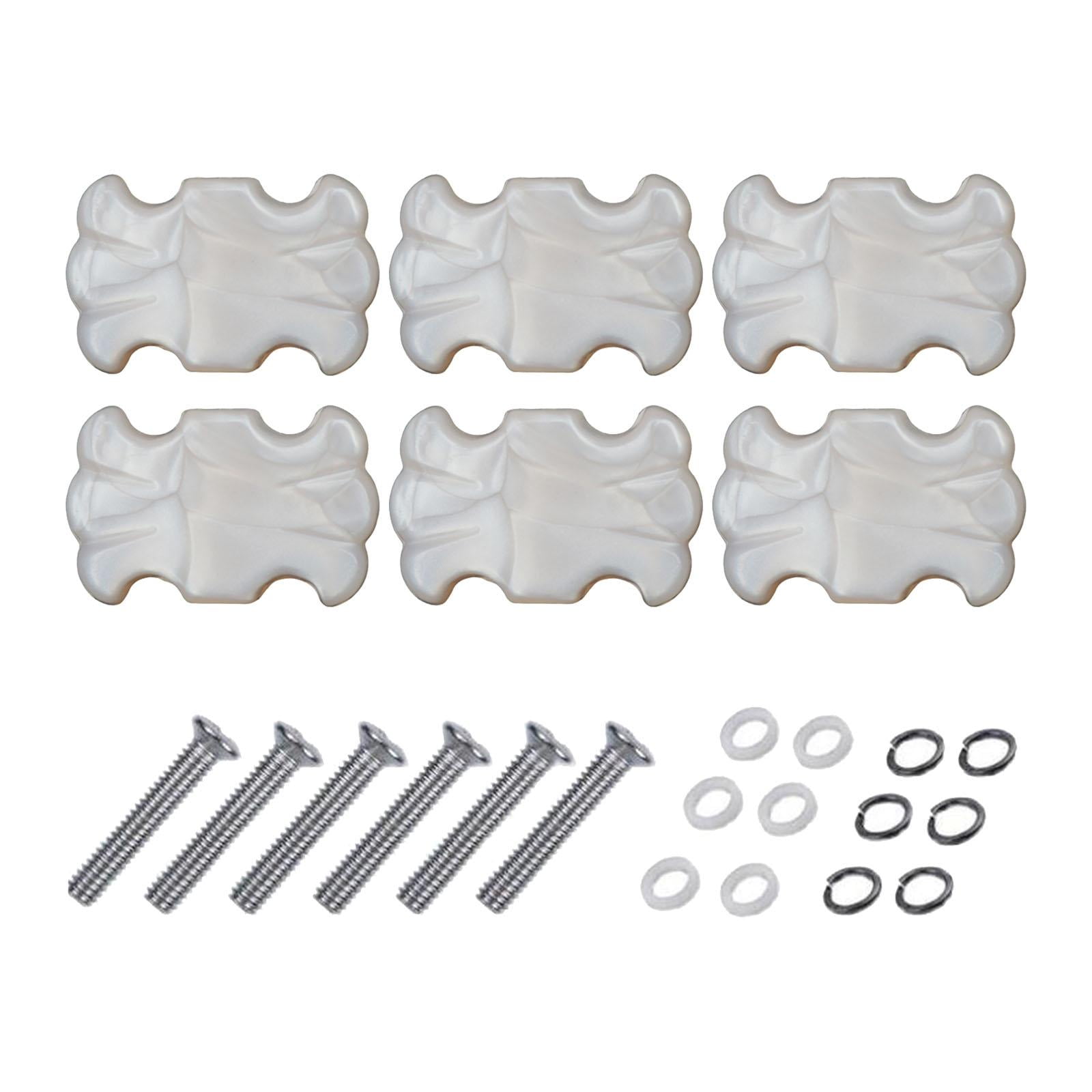 Hellery 6x Guitar Tuning Pegs Button with Washers and Screw, Tuner