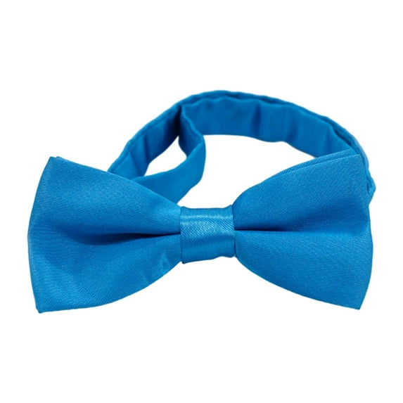 Hellery Adjustable Bow Ties Pre Tied Bow Tie Fashion Soft Child Polyester Boys Tux Bowties Kids Bow Tie for Banquet Stage Performance Light Blue