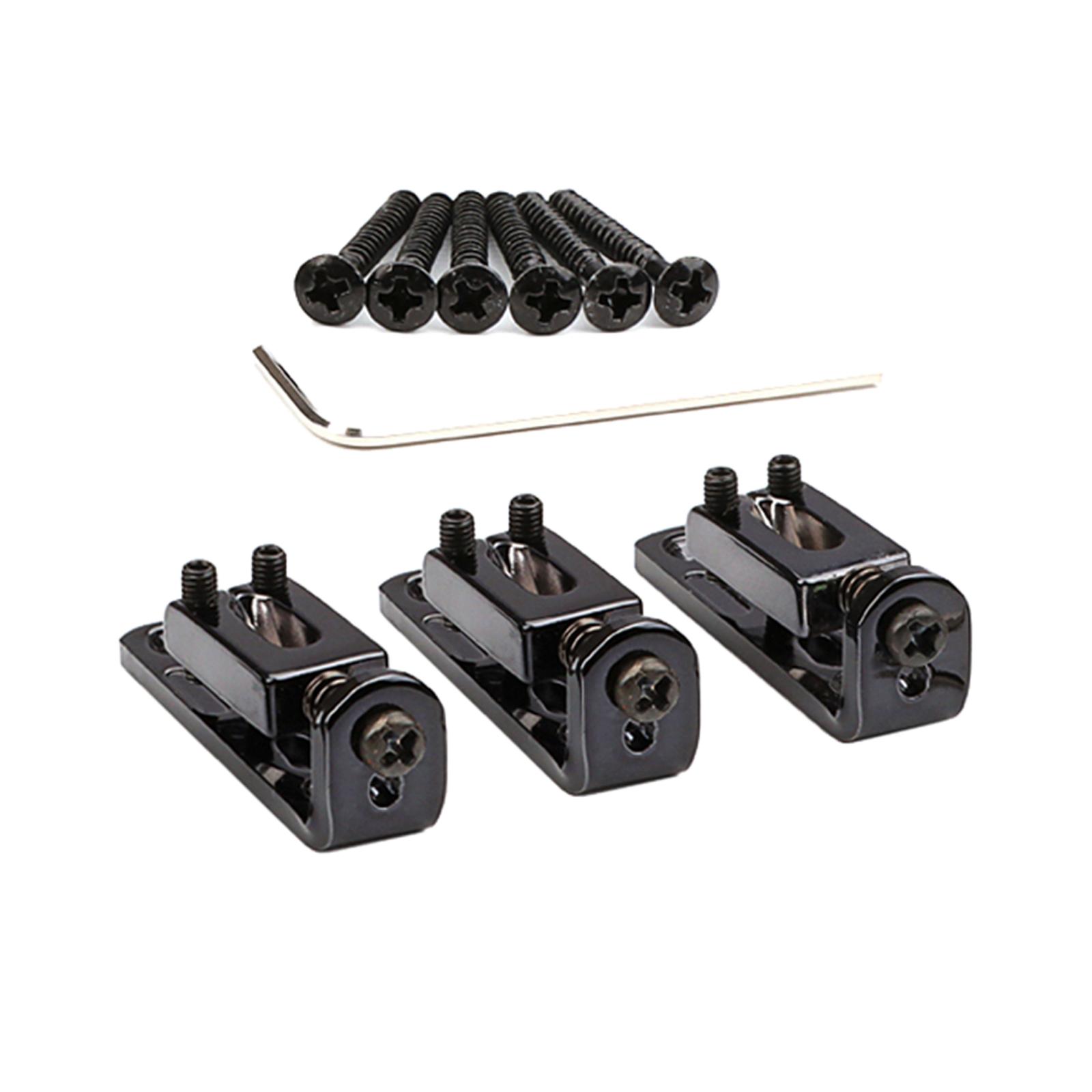 Hellery Guitar Bridge String Saddle Durable Compensated Saddles