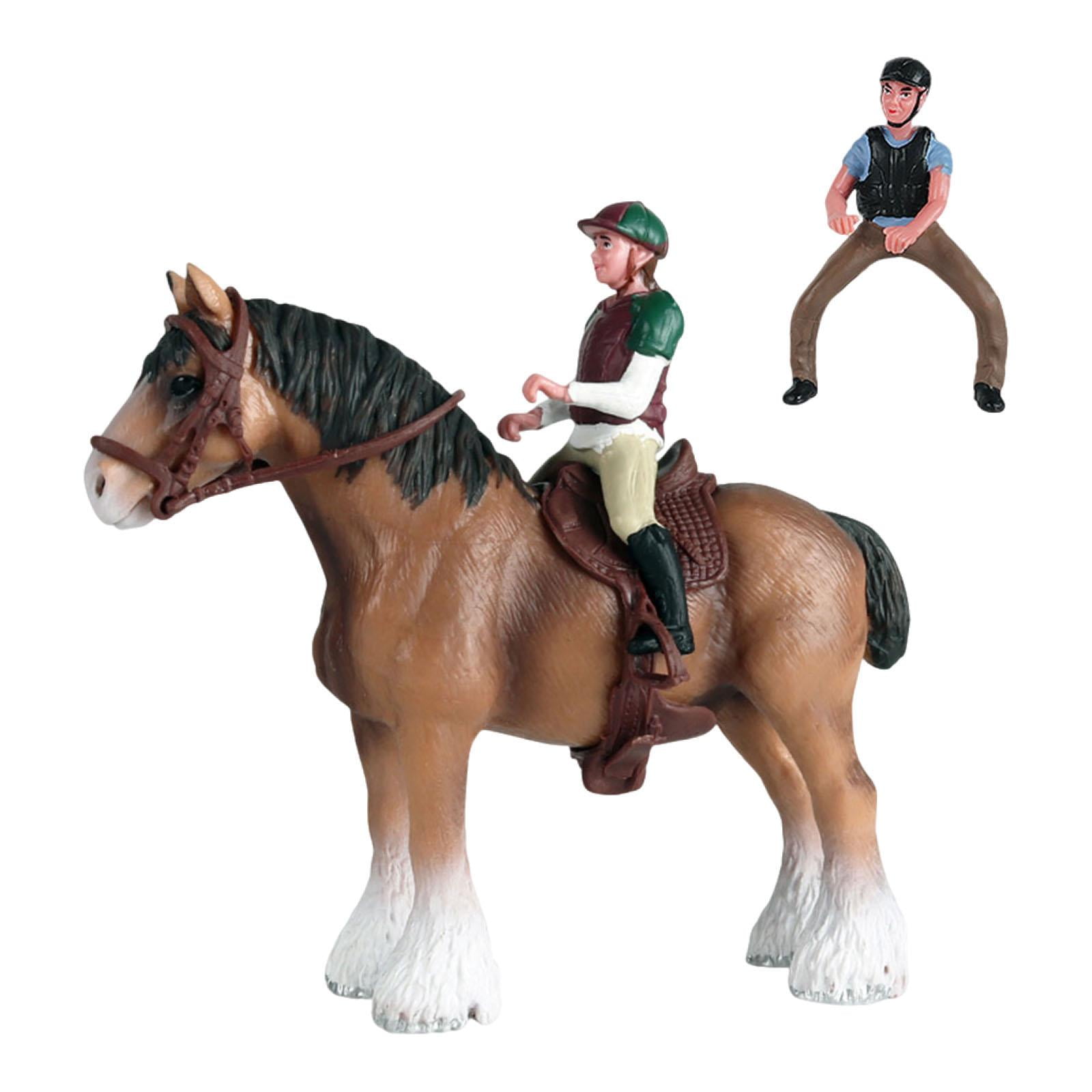 Hellery Horse Action Figure Horse Model with Saddle PVC Playset ...