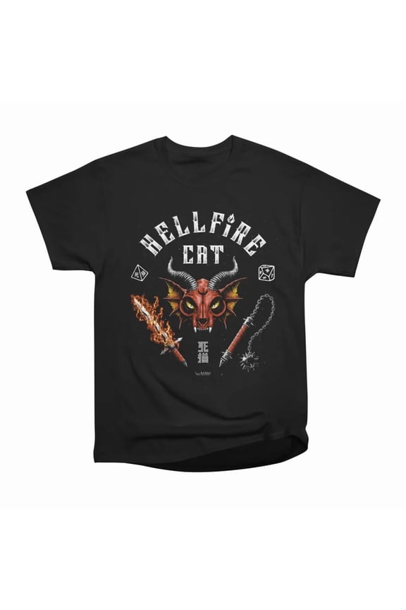 Hellfire Cat T-Shirt Tee Gift For Him Merch For Her Apparel For Friend