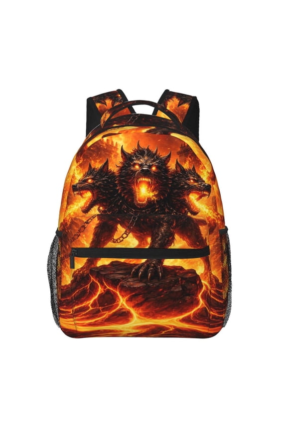Hellfire Three-Headed Beast Backpack Lightweight Rucksack Travel Bag for Men and Women