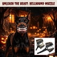thumbnail image 1 of Hellhound Monster Dog Muzzle Halloween Costume Accessory, Realistic Sharp Fangs Horror Dog Mask, Adjustable Soft Latex Dog Muzzle for Medium Large Dogs Trick Or Treat, 1 of 7