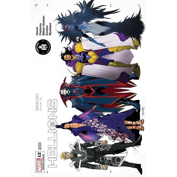 Hellions #12 Segovia Character Design Var Gala Marvel Comics Comic Book