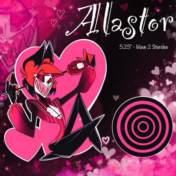Hellish Valentines Alastors Beating Heart Acrylic Standee (1 standee_15cm)