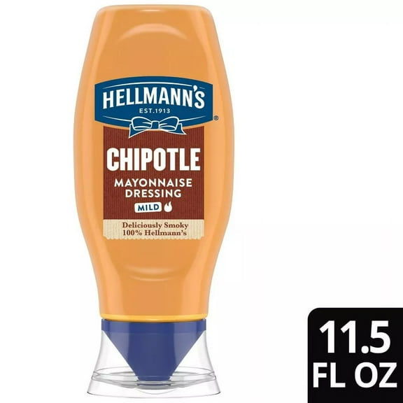Hellman's Chipotle Mayonnaise Mild Spread & Dressing 11.5oz (Pack of 4)