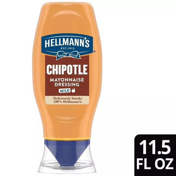 Hellman's Chipotle Mayonnaise Mild Spread & Dressing 11.5oz (Pack of 6)