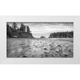 thumbnail image 1 of Hellmann, Stan 14x9 White Modern Wood Framed Museum Art Print Titled - Sunset Bay BW, 1 of 4