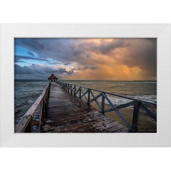 Hellmann, Stan 32x23 White Modern Wood Framed Museum Art Print Titled - Approaching Squall