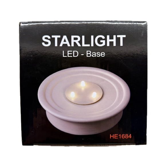 Starlight Porcelain Votive Light LED Lighted Base for Glowing Candle Holder Porcelain Domes