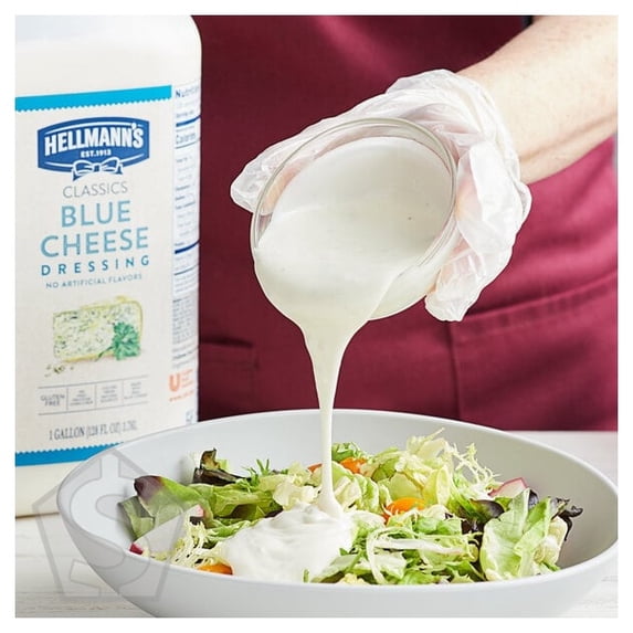 Hellmann's 1 Gallon Chunky Blue Cheese Dressing - 4/Case