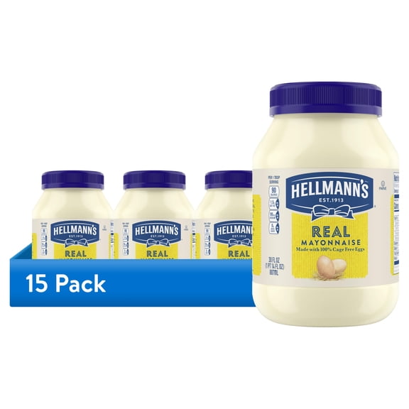 (15 pack) Hellmann's Real Mayonnaise 30oz