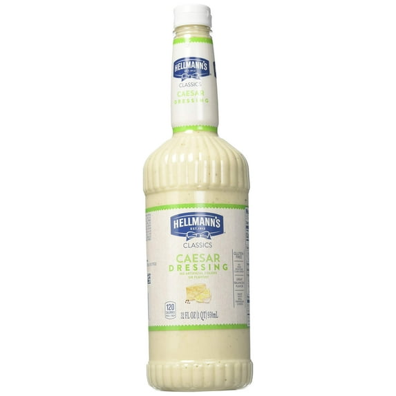 Hellmann's 32 oz. Easy Pour Caesar Dressing - 6/Case