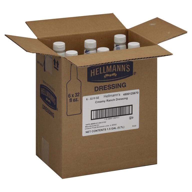 hellmann's classic ranch dressing Classics Creamy Salad Bar Bottle-32 oz.-6/Case tall