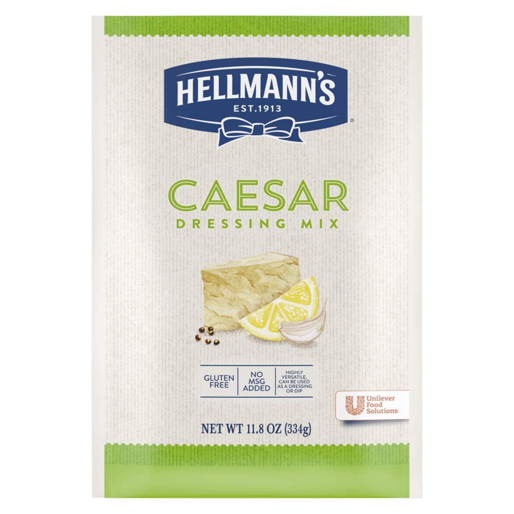Hellmann's Caesar Salad Dressing Dry Mix Pouch No Added Msg, 0g Trans
