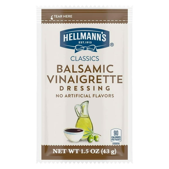 Hellmann's Classics Balsamic Vinaigrette Salad Dressing Portion Control Sachets, 1.5 ounce -- 102 per case