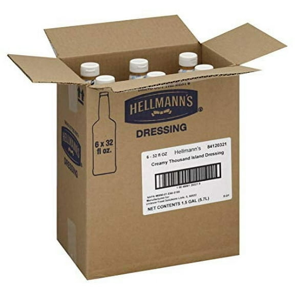 Hellmann's Classics Thousand Island Salad Bar Dressing Bottle, 32 oz - Case of 6