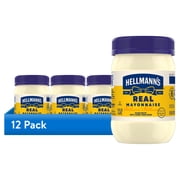 (12 pack) Hellmann's Real Mayonnaise For A Creamy Sandwich Spread Or Condiment Classic, Made with Real Simple Ingredients ,15 fl oz