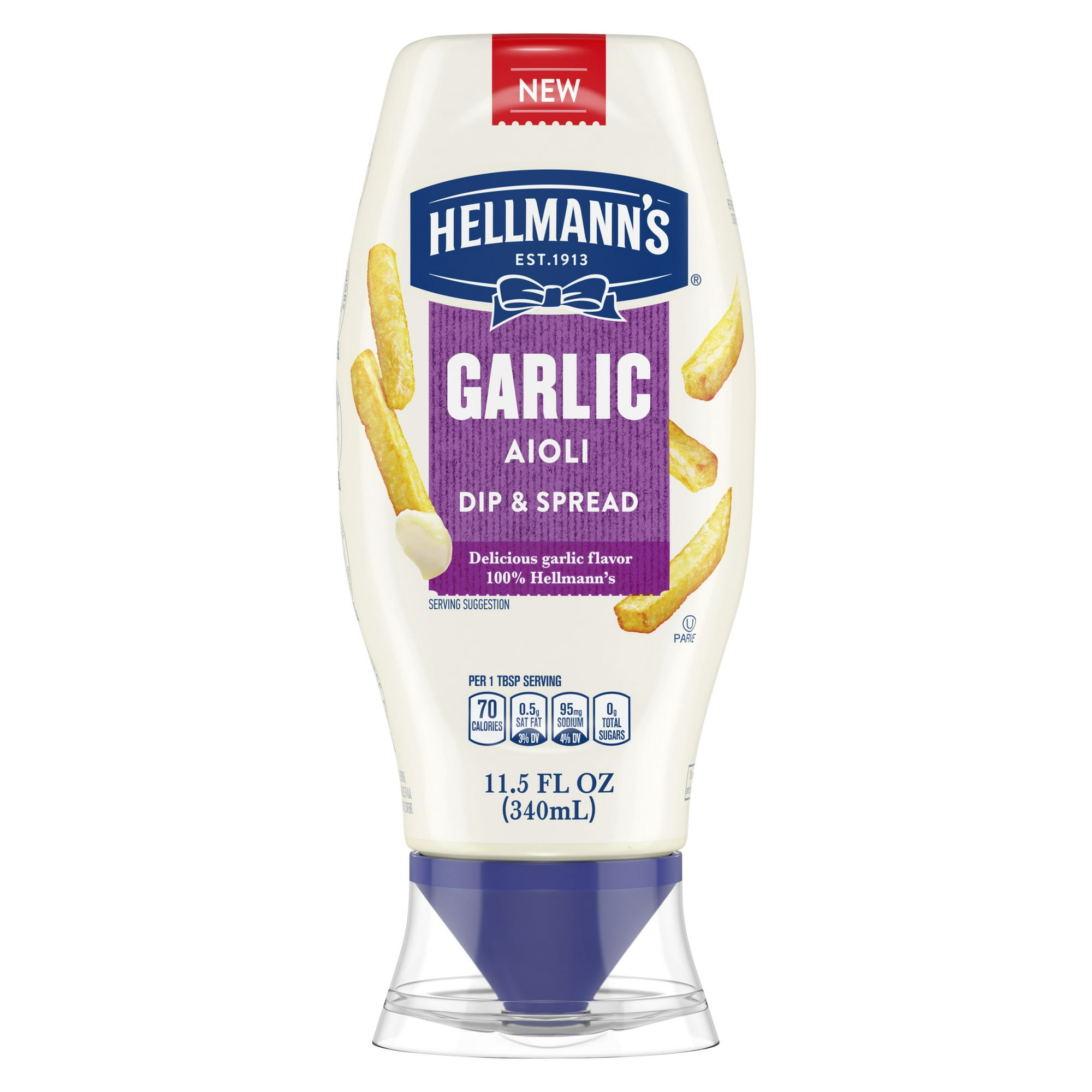 Hellmann's Creamy Vegan Garlic Aioli Dip & Spread GlutenFree, 11.5 fl