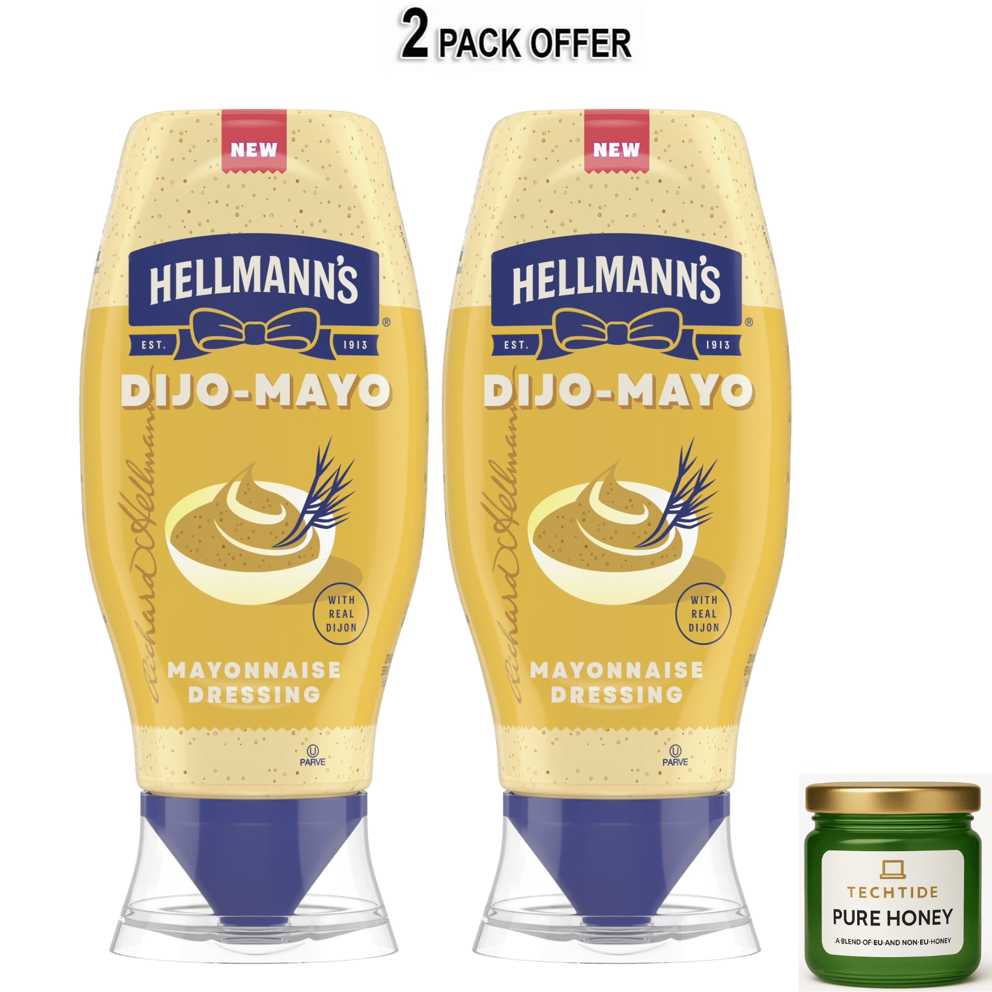 Hellmann's Dijo-Mayo Smooth & Savory Mayonnaise Dressing for Sandwiches, Burgers & More, Mayo Dressing with Real Dijon, 11.5 fl oz