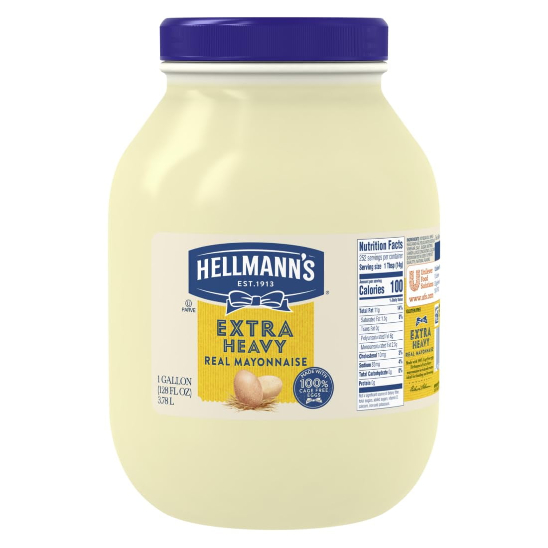 Hellmann's Extra Heavy Mayonnaise Jar, Extra BSL1 Egg Yolk, Condiment ...