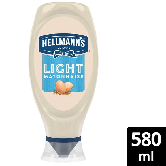 Hellmann's Light Mayonnaise Squeezy 580ml, Imported from Britain