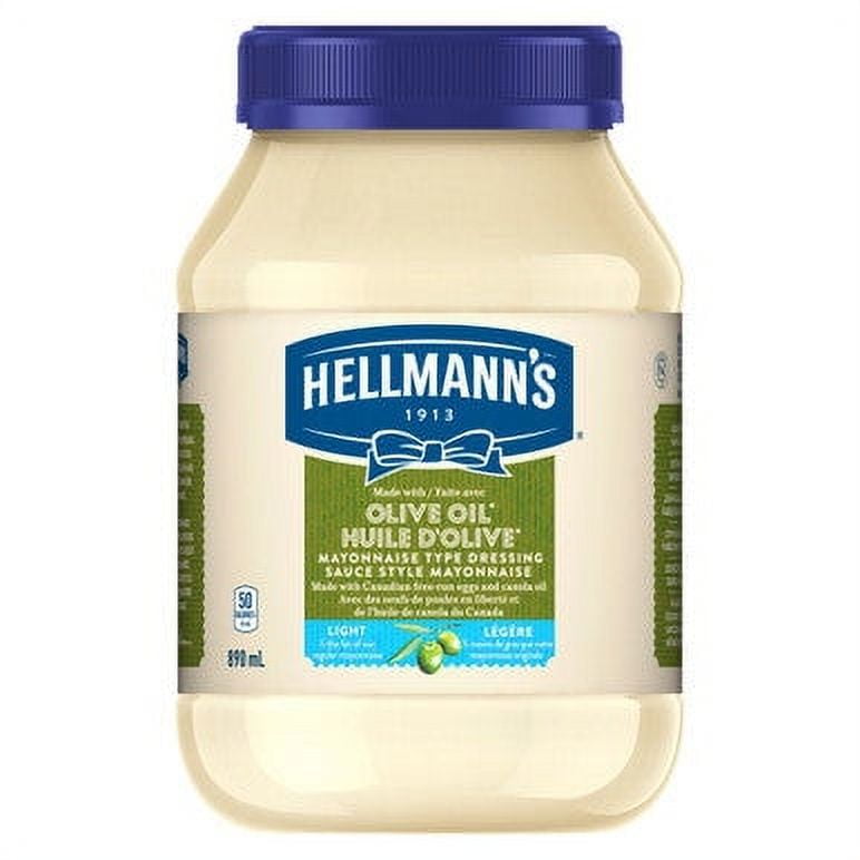 Hellmann's Light Olive Oil Mayonnaise, 890mL/30oz., {Imported from