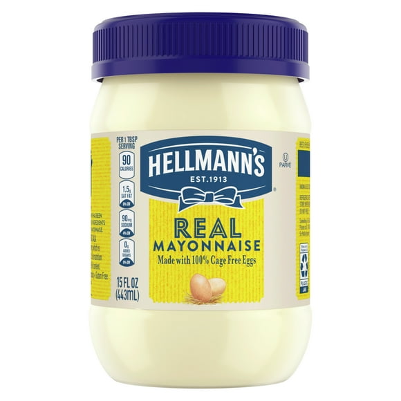 Hellmann's Made with Cage Free Eggs Real Mayonnaise, Condiments, 15 Oz