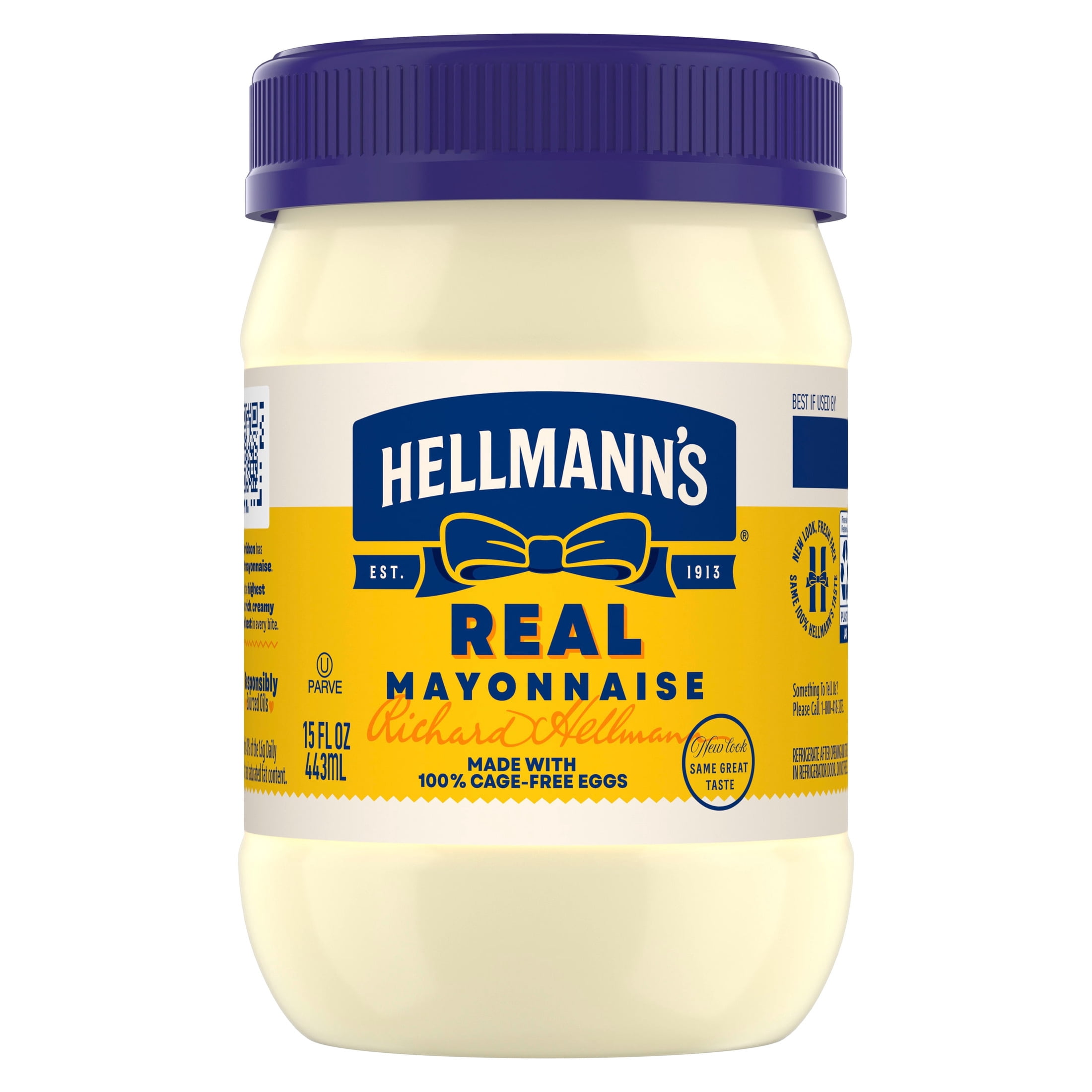 Hellmann's Real Mayonnaise For A Creamy Sandwich Spread Or Condiment Classic, Made with Real Simple Ingredients ,15 fl oz