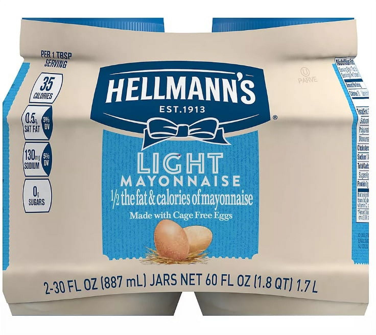Hellmann's Mayonnaise Light Mayo, 2 ct.