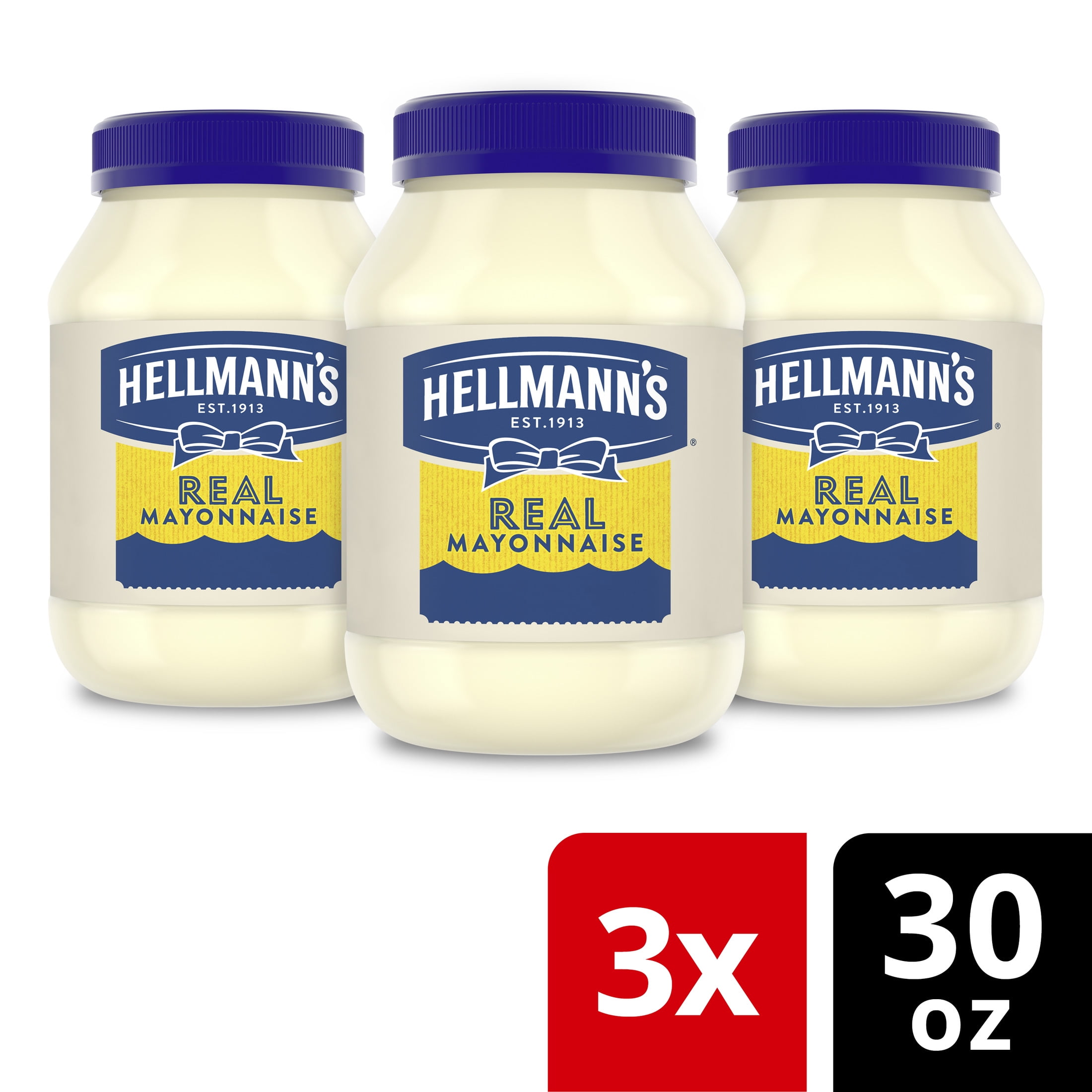 Hellmann's Mayonnaise Real Mayo, 30 oz, 3 Count